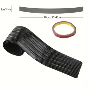 JDM RACING Carbon Fiber Rubber Trunk Door Sill Protector